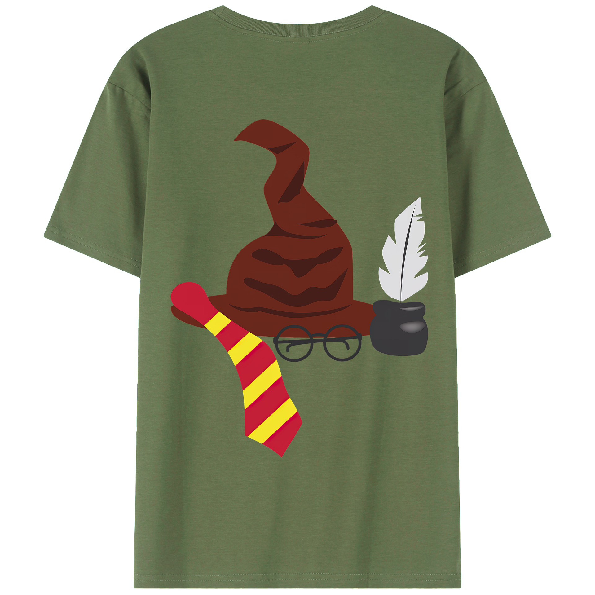 （画像用） Harry Potter ハリー・ポッターシリーズ 綿100％ メンズ半袖Tシャツ（バックプリント） 通気性